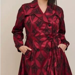 Disney Red A-line Trench